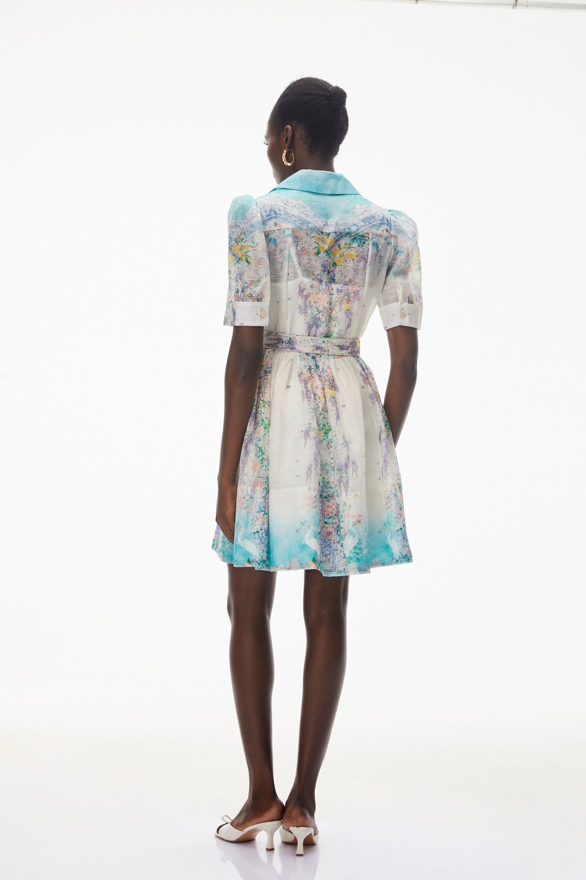 Kalanit White Floral Print Maxi Dress