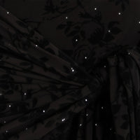 Kgothatso Black Embellished Floral Sheer Maxi Dress