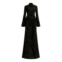 Kgothatso Black Embellished Floral Sheer Maxi Dress
