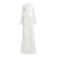 Kgothatso White Embellished Floral Sheer Maxi Dress