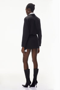 Mahtab Black Color Block Shirt Dress