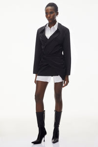 Mahtab Black Color Block Shirt Dress