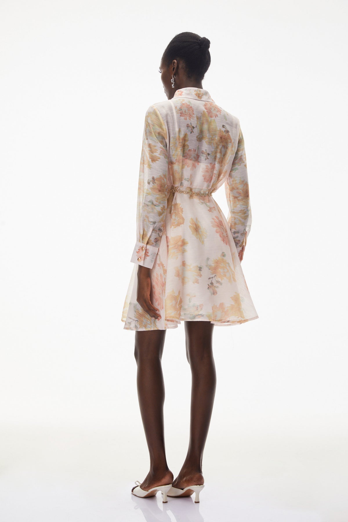 Martha Pink Floral Print Mini Dress
