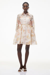 Martha Pink Floral Print Mini Dress