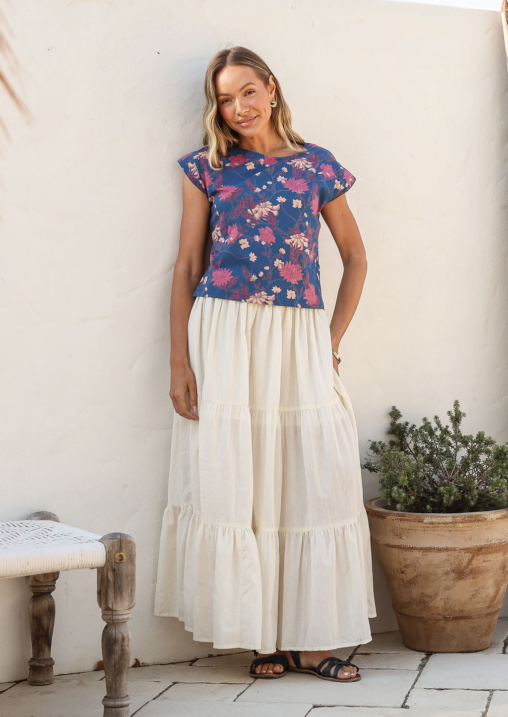 Maxi Skirt Natural White
