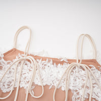 Mieke White Semi-Sheer Lace Maxi Dress