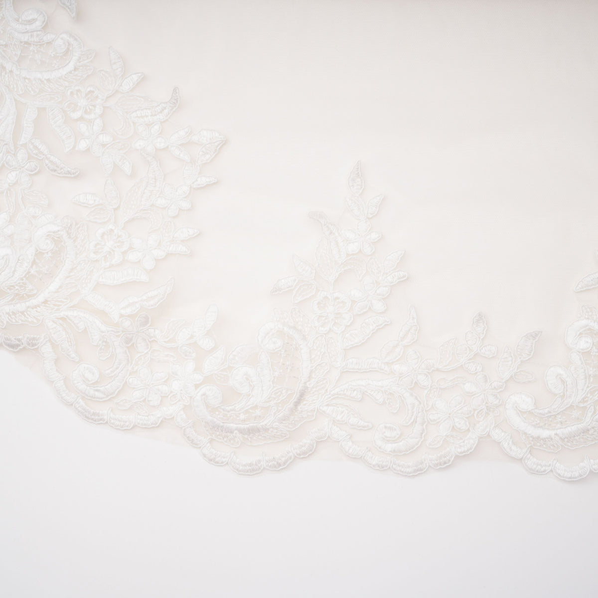 Mieke White Semi-Sheer Lace Maxi Dress