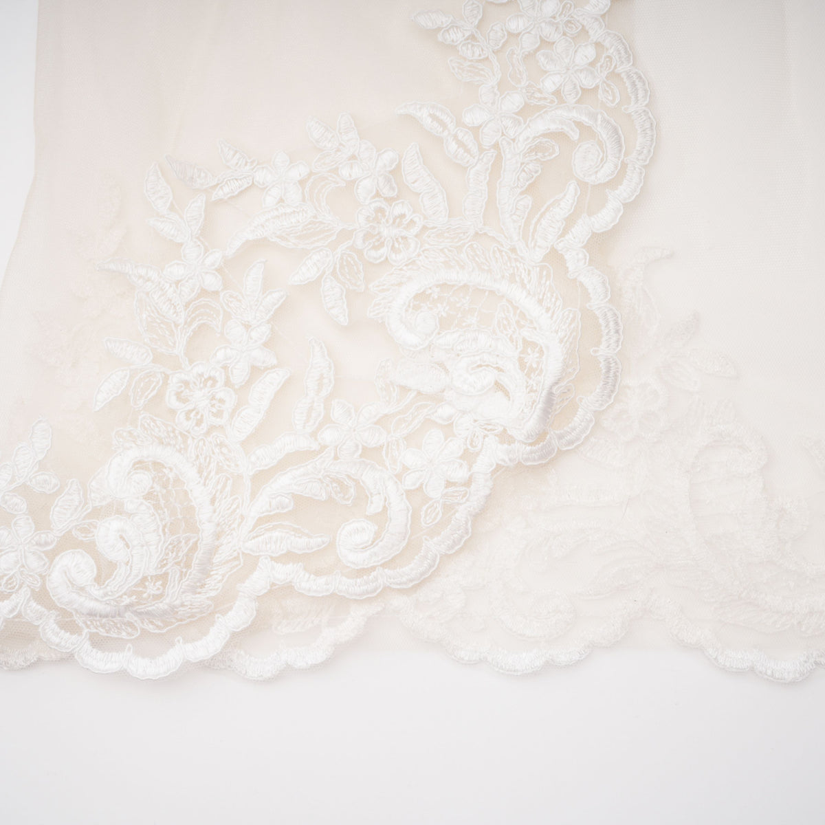 Mieke White Semi-Sheer Lace Maxi Dress