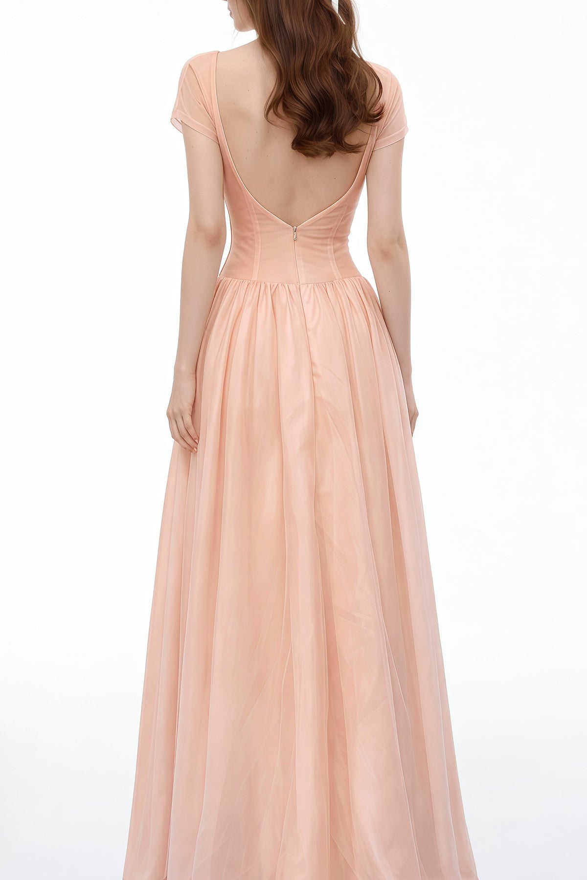 Millie Pink Ruffled Mesh Fairycore Maxi Dress