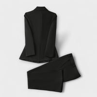 Celinair – White Tailored Suit with Gold Buttons