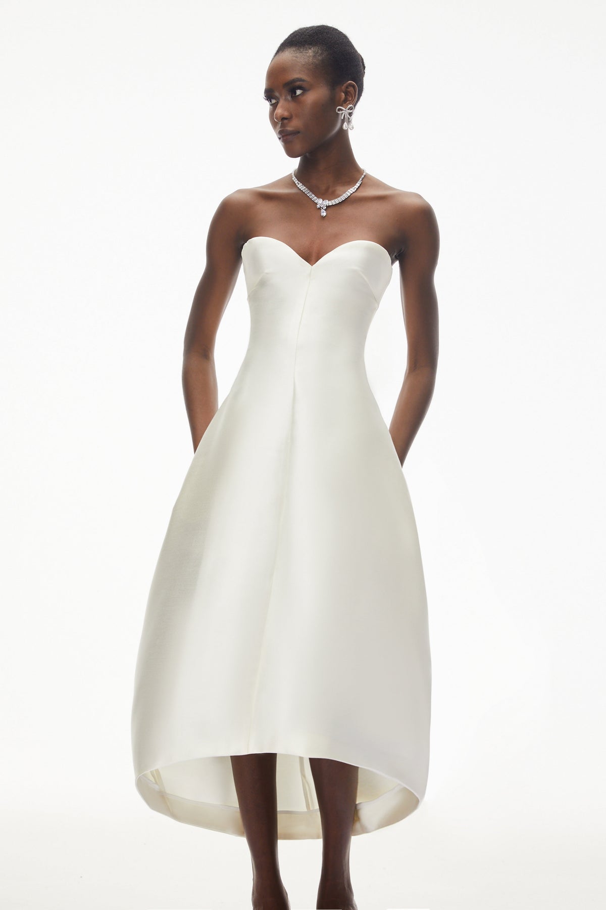 Nimue Ivory Sweetheart Midi Dress