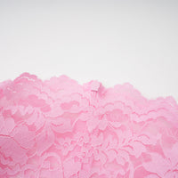 Nuria Pink Ribbon Detail Floral Lace Midi Dress