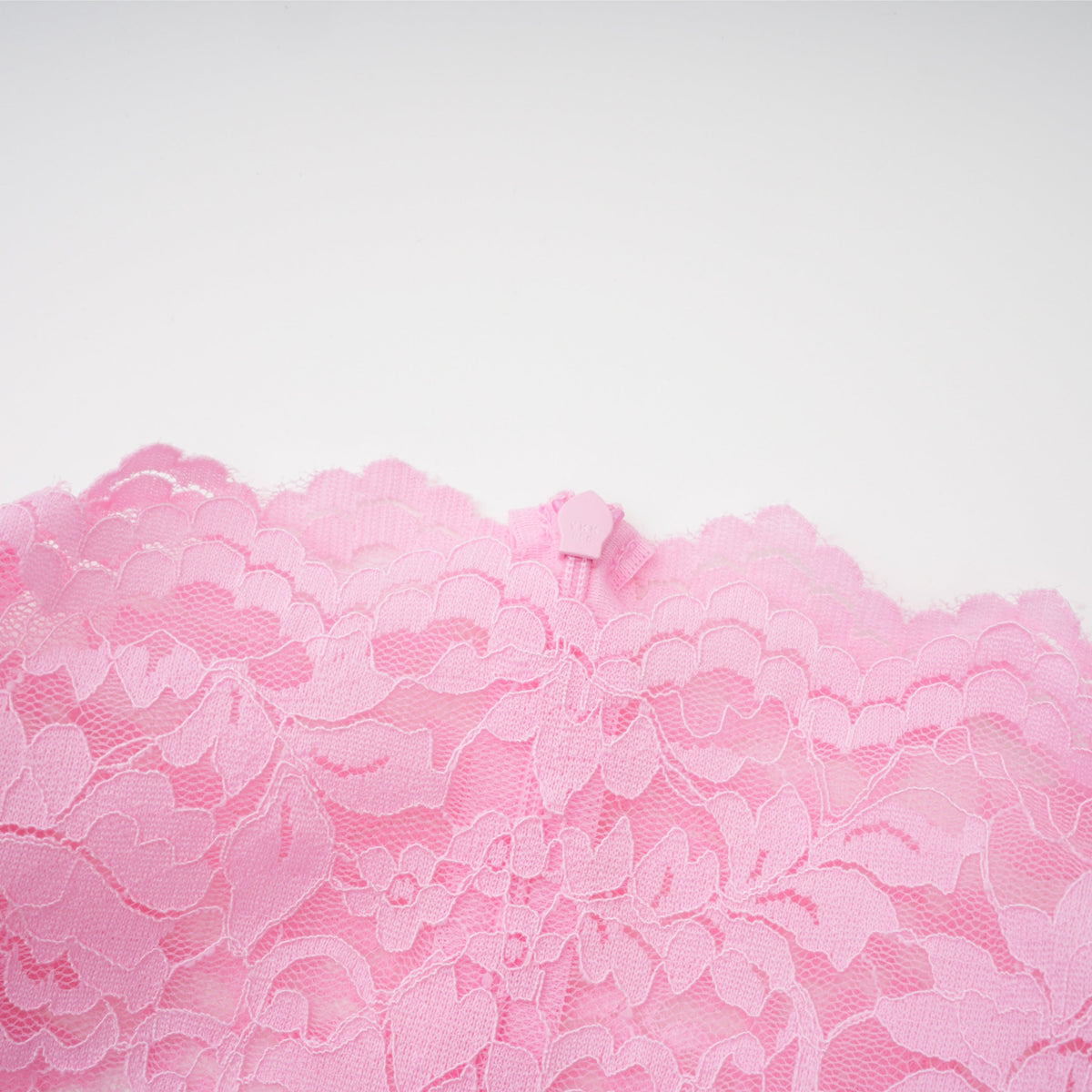 Nuria Pink Ribbon Detail Floral Lace Midi Dress