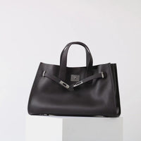 BEVERLEY - Large Capacity Genuine Cowhide Leather Tote Bag for Work & Travel