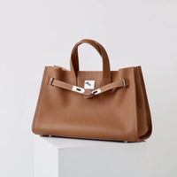 BEVERLEY - Large Capacity Genuine Cowhide Leather Tote Bag for Work & Travel