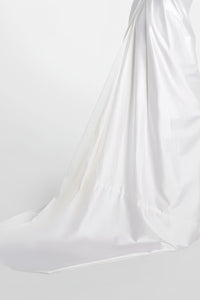 Fiona White Satin Square Neck Maxi Dress
