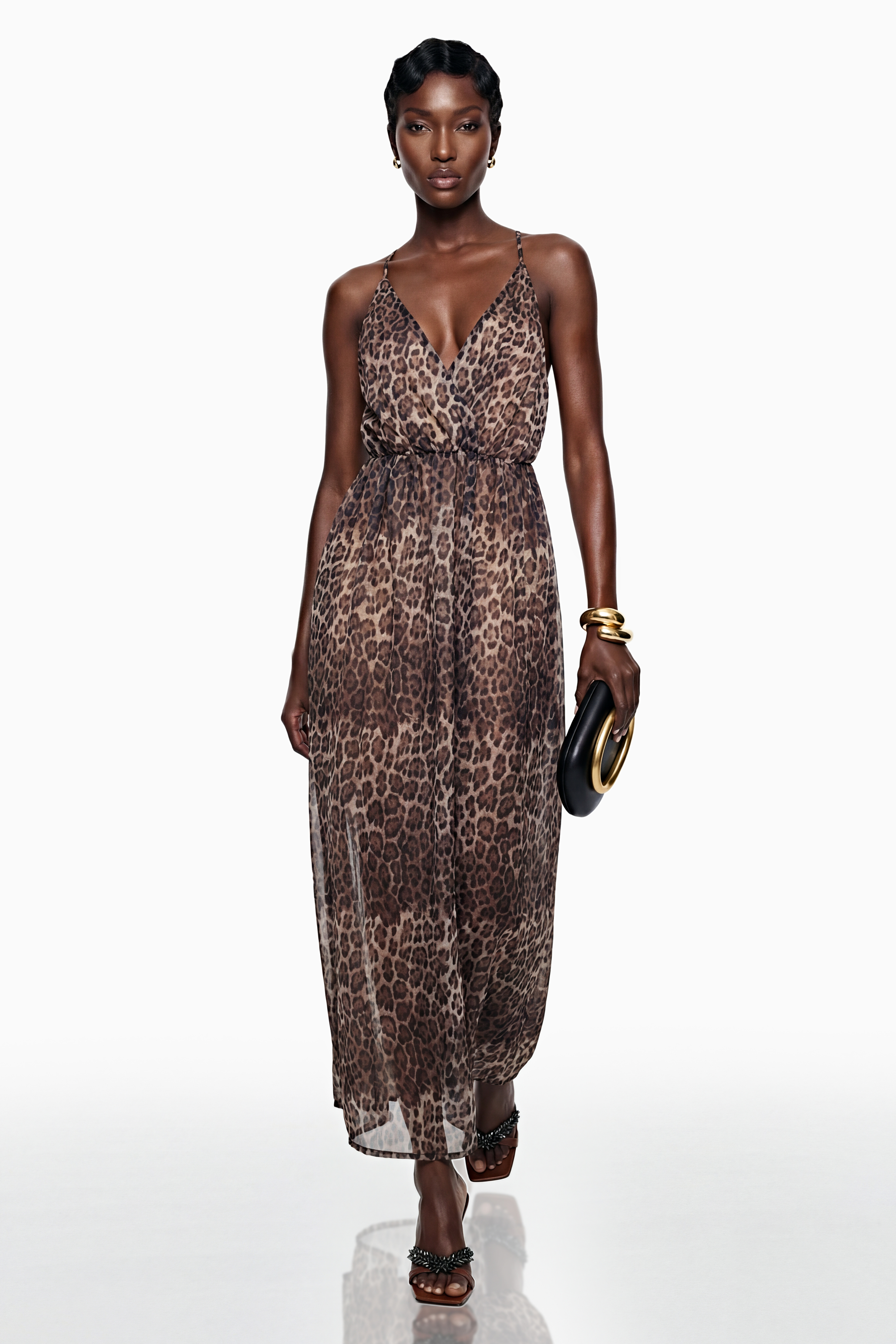 Peregrine Brown Leopard Print Maxi Dress