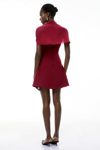 Phoebe Red Sweetheart Neckline Mini Dress