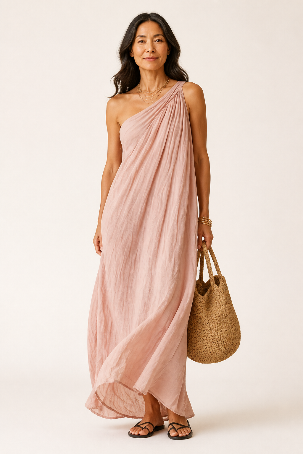 Resort One-Shoulder Maxi Dress