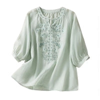 Sophie™ Embroidered Cotton Floral Blouse