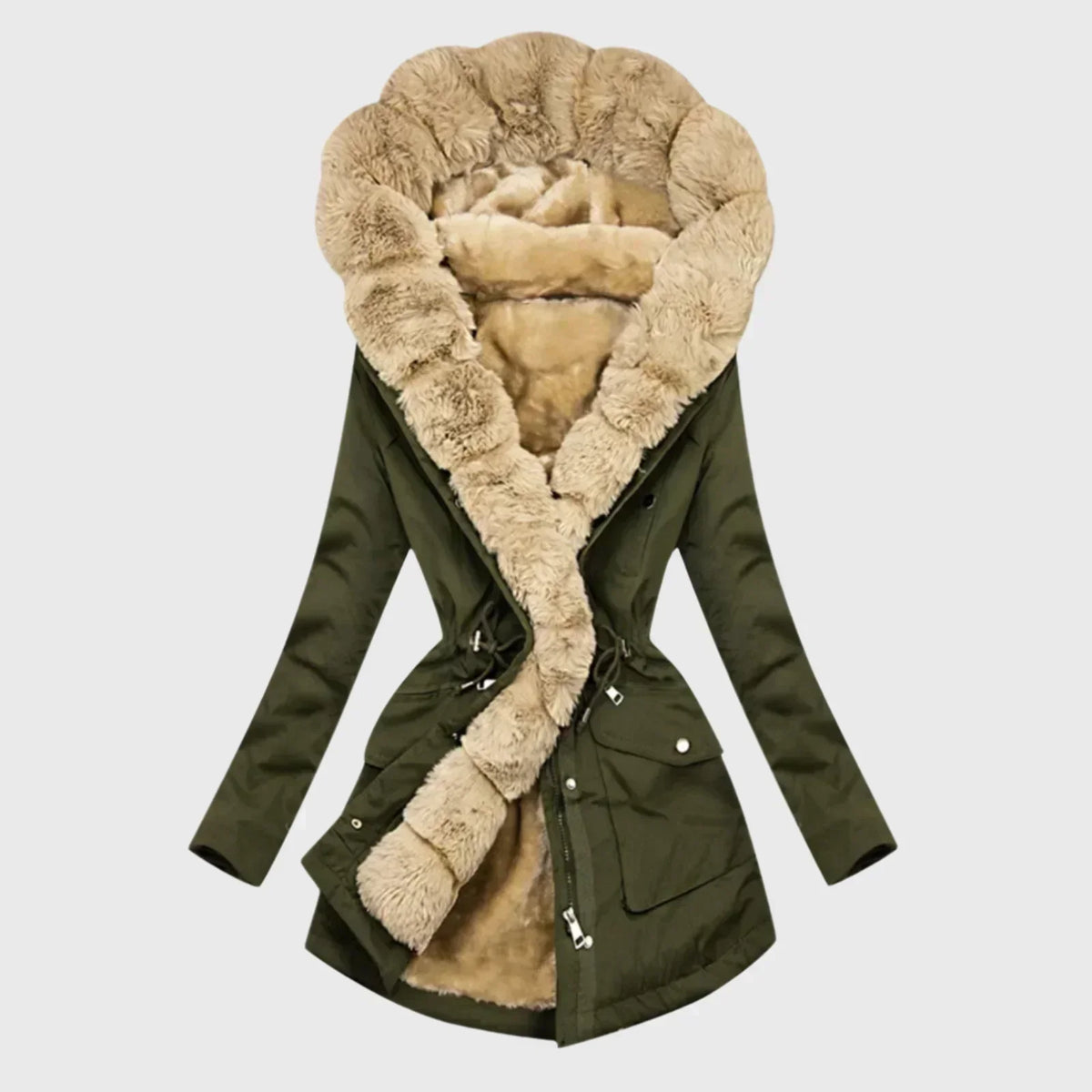 Gia – Faux Fur Trim Winter Jacket