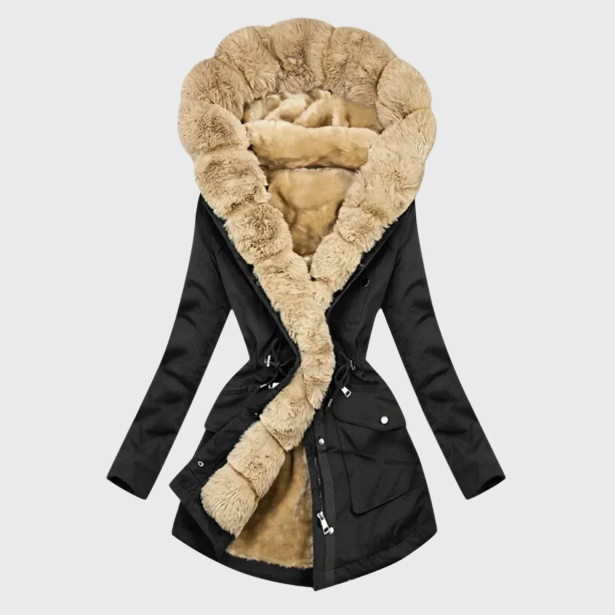 Gia – Faux Fur Trim Winter Jacket