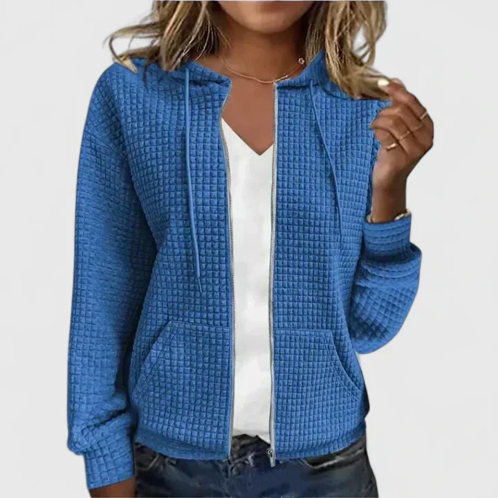 Ilyrana – Textured Zip Hoodie