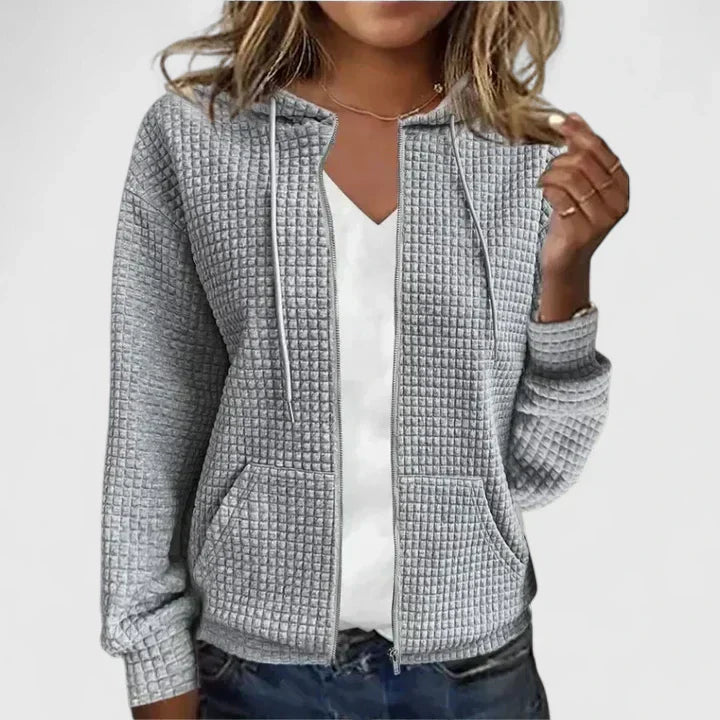 Ilyrana – Textured Zip Hoodie
