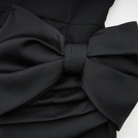 Lanetta bowknot asymmetrical dress