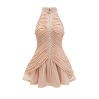 Dana embellished ruched mini dress
