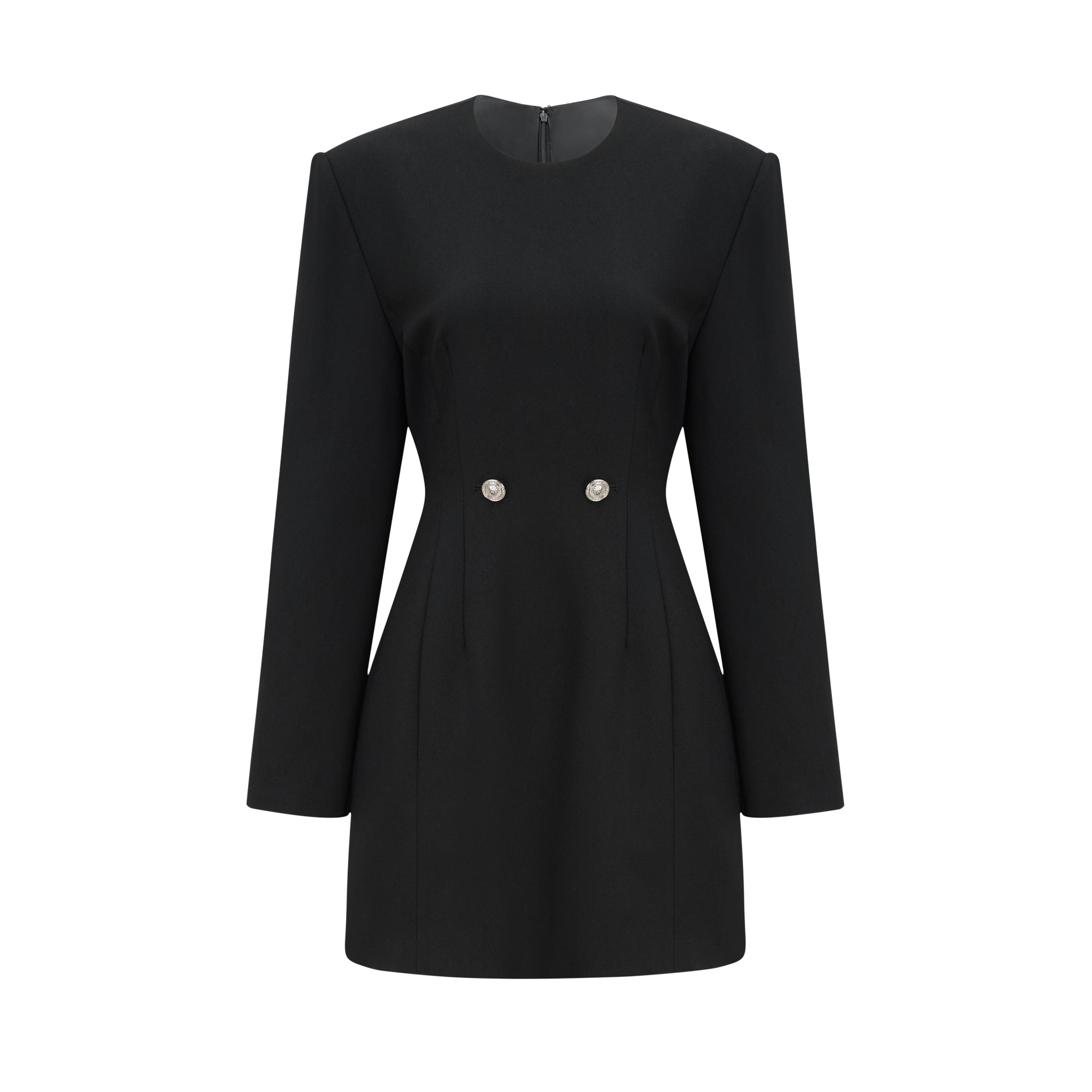 Magali black hourglass mini dress