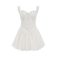 Camille white corset mini dress