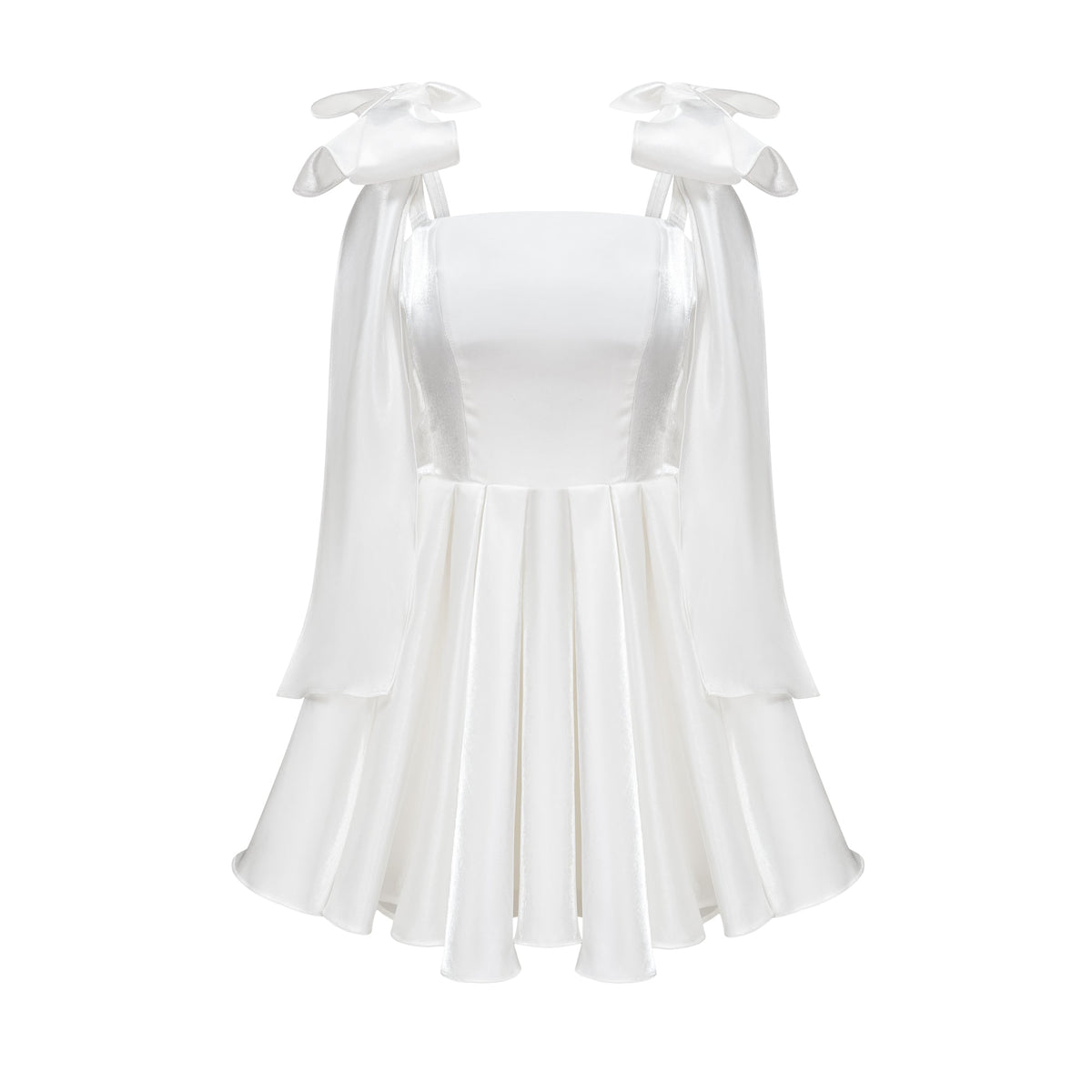 Catiana bow-detail flared dress