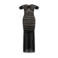Safiya fishtail draped dress