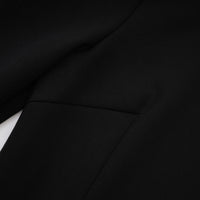 Gaëlle black embellished long-sleeved dress