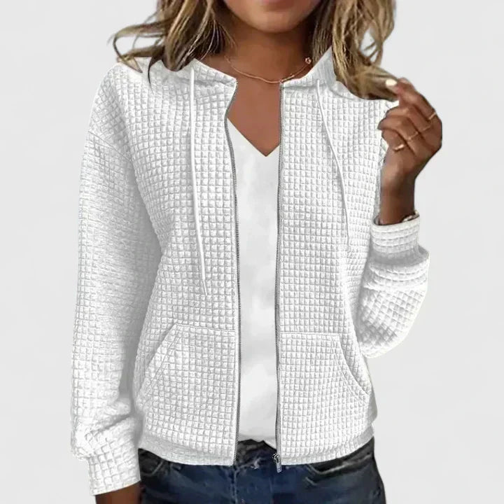 Ilyrana – Textured Zip Hoodie