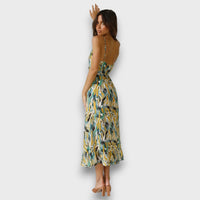 Solianne – Airy Strap Dress with Color Play