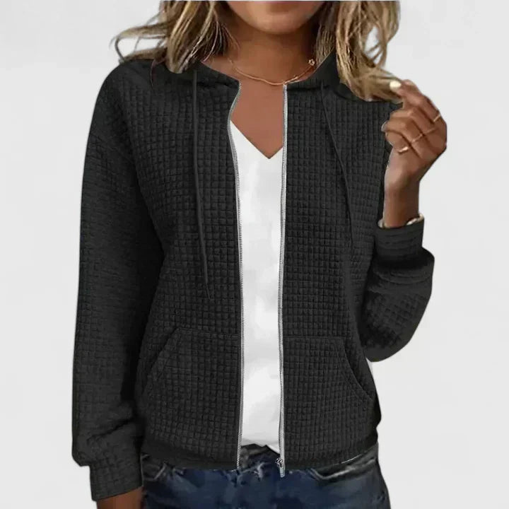 Ilyrana – Textured Zip Hoodie