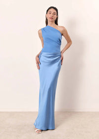 Luna™ | Satin Maxi Dress with Slit