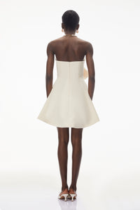 Sienna Ivory Mini Dress with 3D Floral