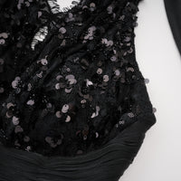 Siphokazi Black Halterneck Embellished Corset Maxi Gown