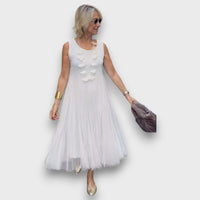 Alex – Elegant Knit-Tulle Layered Dress