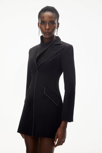 Snizhana Black Asymmetrical Blazer Dress