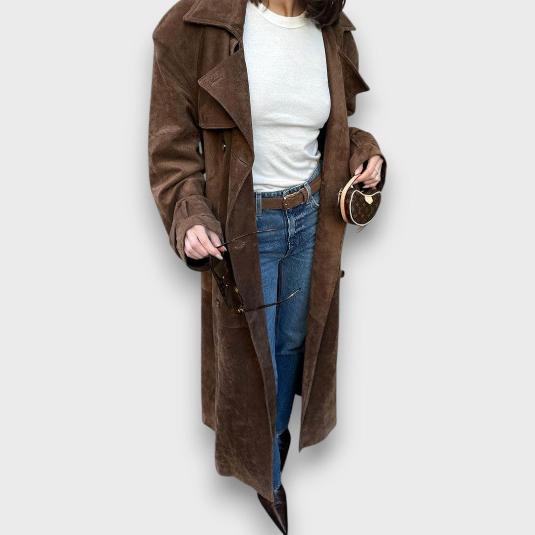 Marceline – Suede Trench Coat