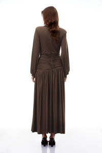 Tabitha Brown Braid Detail Ruched Maxi Dress