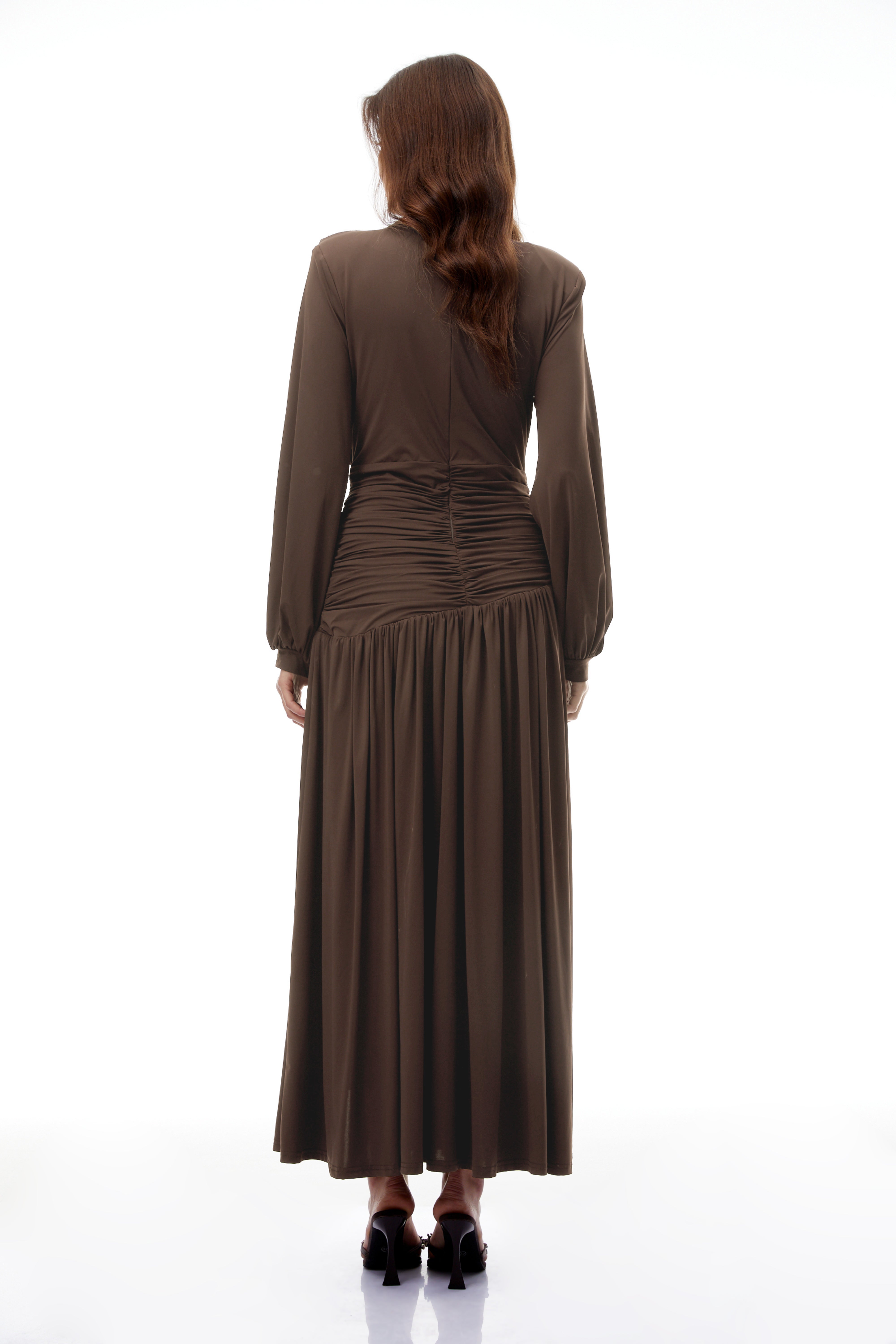 Tabitha Brown Braid Detail Ruched Maxi Dress