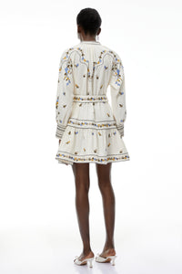 Tove White Floral Embroidered Mini Dress