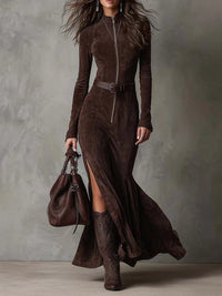 Chelsea | Vintage Belted Maxi Dress