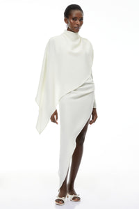 Vuyiswa White Asymmetrical Cape Top