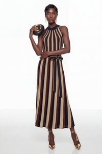 Wendy Brown Color Block Maxi Dress